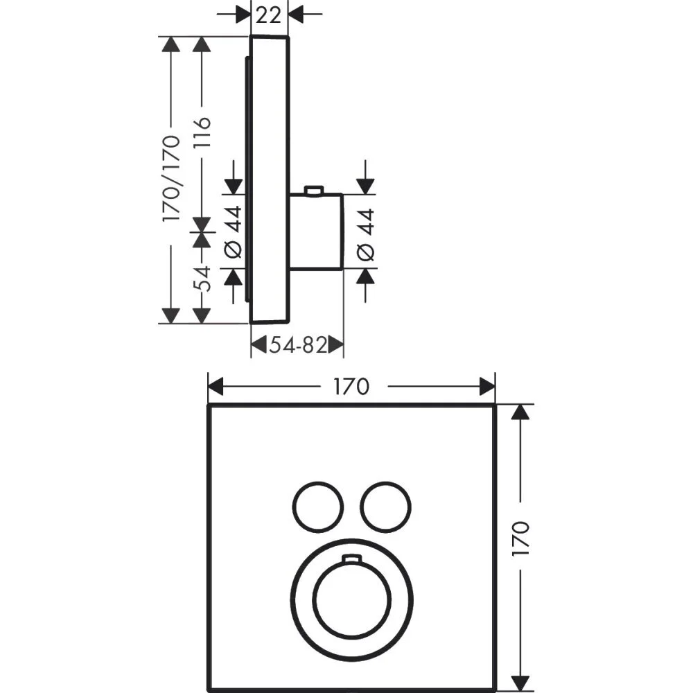 Смеситель для душа Axor ShowerSolutions 36715670 черный