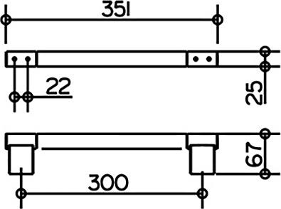 Поручень Keuco Plan 14907 хром