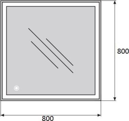 Зеркало BelBagno SPC-GRT-800-800-LED-TCH