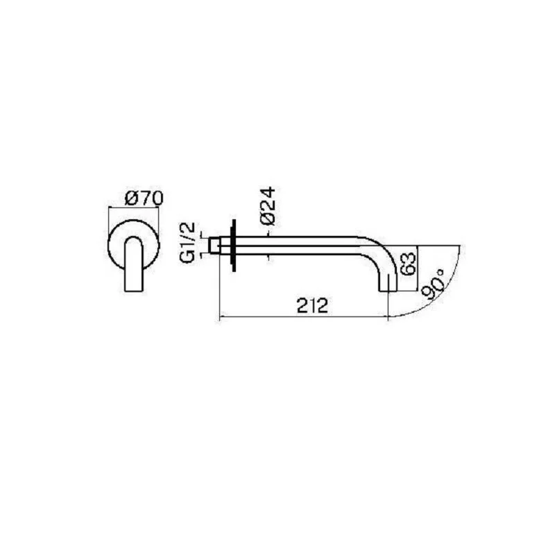 Излив  Plumberia Selection Ixo SPT0058NO черный