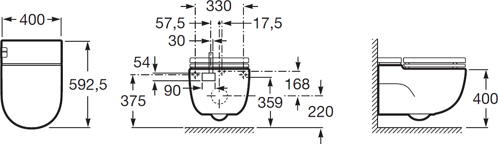 Подвесной унитаз Roca Meridian In-Tank 893301000 с крышкой-сиденьем soft close