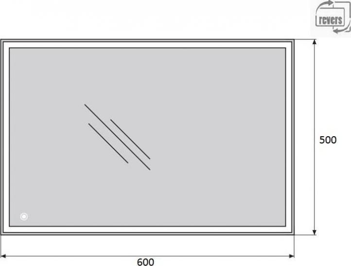 Зеркало BelBagno SPC-GRT-500-600-LED-TCH