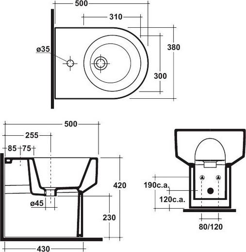 Напольное биде Olympia Tutto TB50011