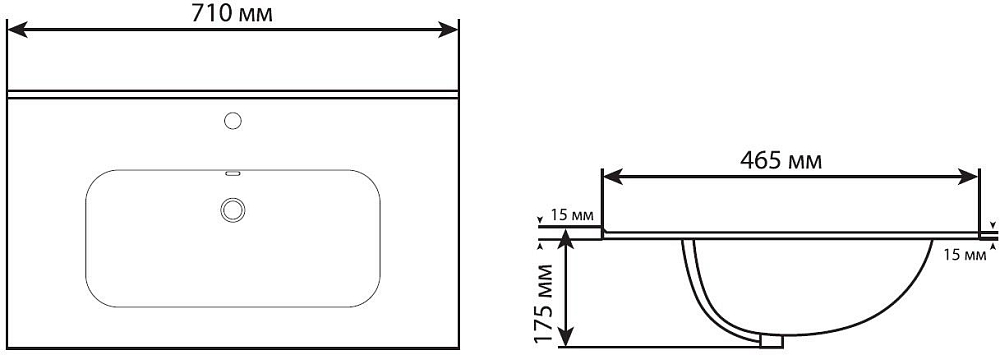 Раковина Aquanet Flat 00330430 белый