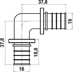 Угольник Stout SFA 0007 16 аксиальный