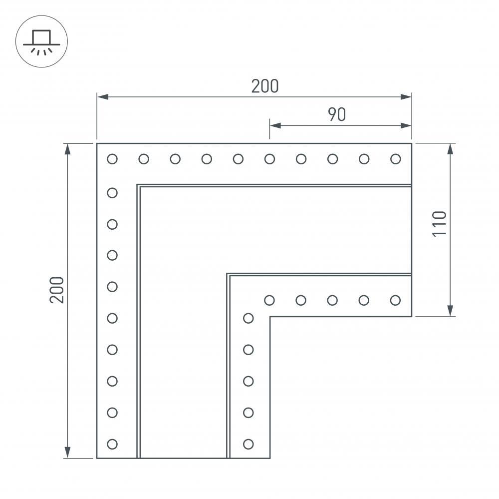 Коннектор L-образный Arlight SL-Linia55-Fantom 030132