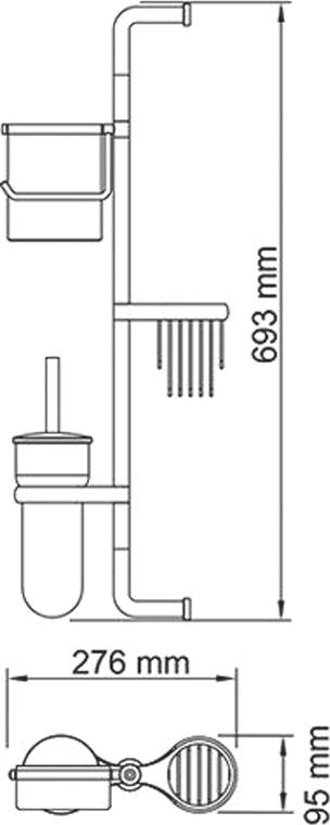 Стойка настенная Wasserkraft 1438