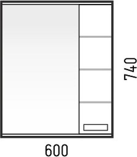 Зеркало-шкаф Corozo Денвер 60 SD-00000533, белый