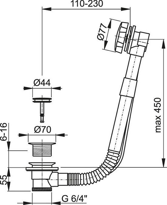 Слив-перелив Kaiser 8004/WBT-05