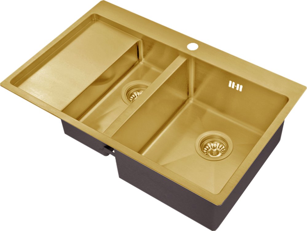 Кухонная мойка Zorg Inox PVD SZR 5178-2-R BRONZE, бронза