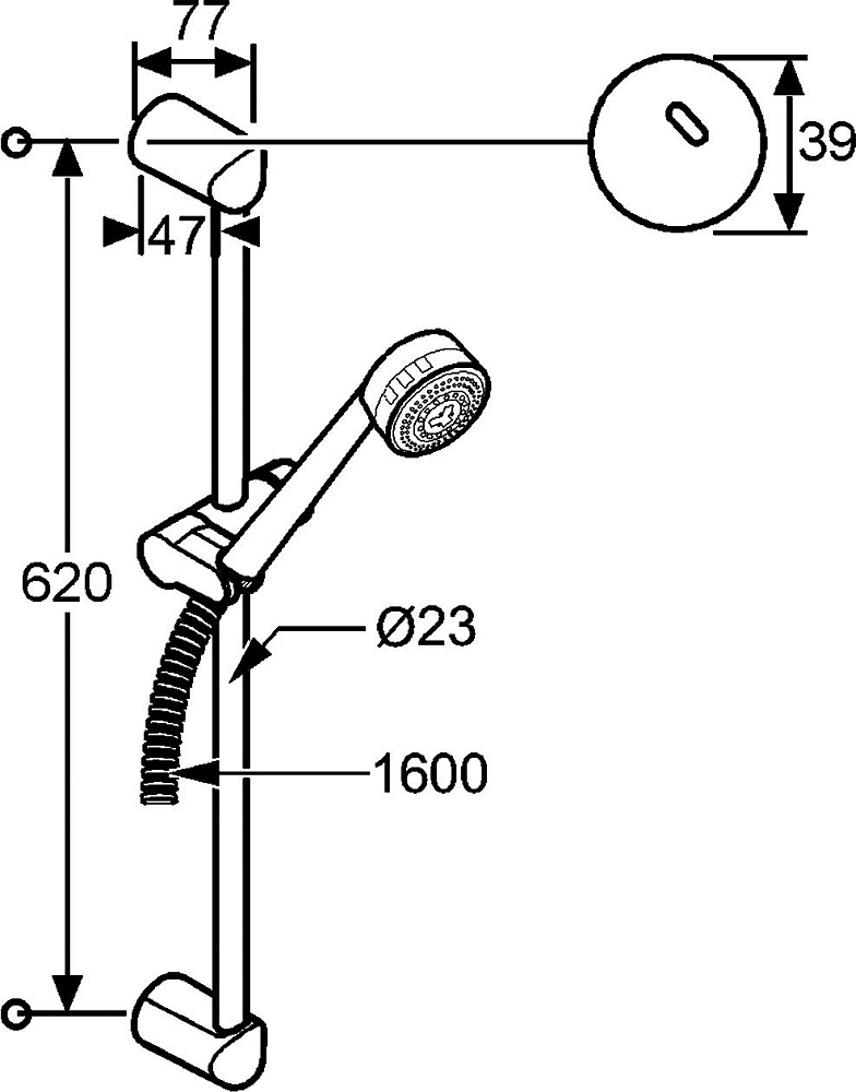 Душевой гарнитур Kludi Zenta 6073005-00