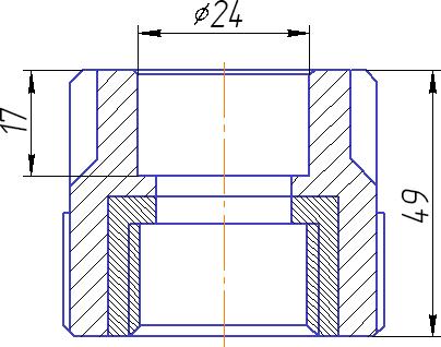 Муфта Kalde 3222-nfo-250c00 25х3/4"