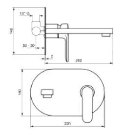 Смеситель для раковины Emmevi Nefer 77055CR хром