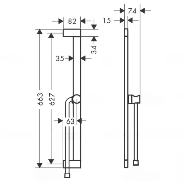 Душевая штанга Hansgrohe Unica 24402700 белый матовый