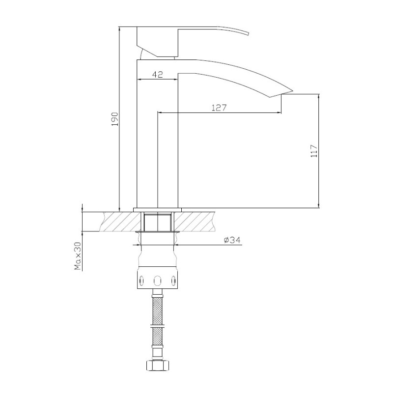 Смеситель для раковины Haiba HB10815 сталь