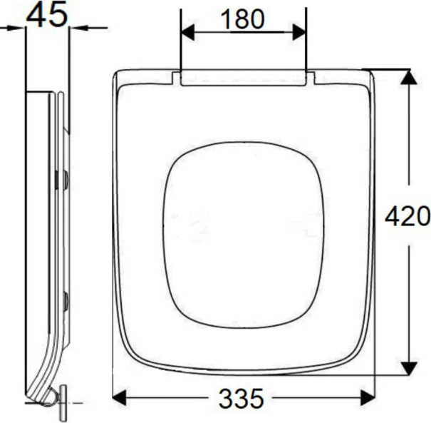 Крышка-сиденье для унитаза Orange C02-003w с микролифтом