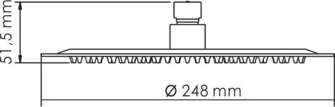 Верхний душ WasserKRAFT A121, хром