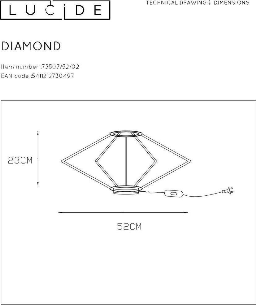 Настольная лампа Lucide Diamond 73507/52/02