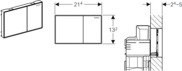 Кнопка смыва Geberit Sigma 60 115.640.SI.1, белый