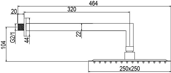 Душевая система AQG Alpha 19ALPEC21602 хром