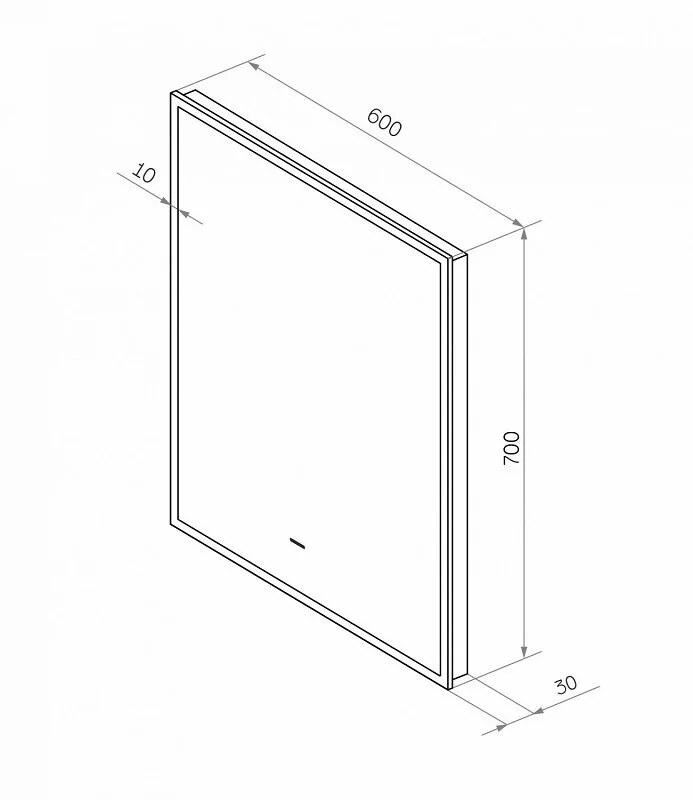 Зеркало Art&Max Sorrento AM-Sor-600-700-DS-F черный