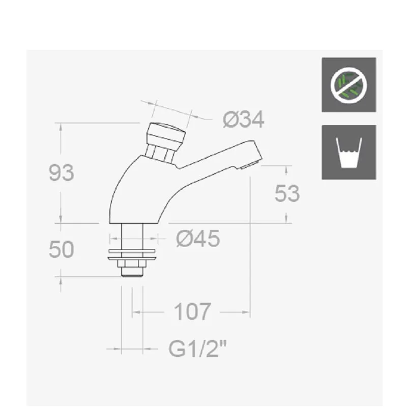 Кран для раковины Ramon Soler Solestop 7250 хром