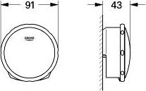 Накладная панель для ванны слив-перелив с наливом Grohe Talentofill 19952A00 тёмный графит, глянец