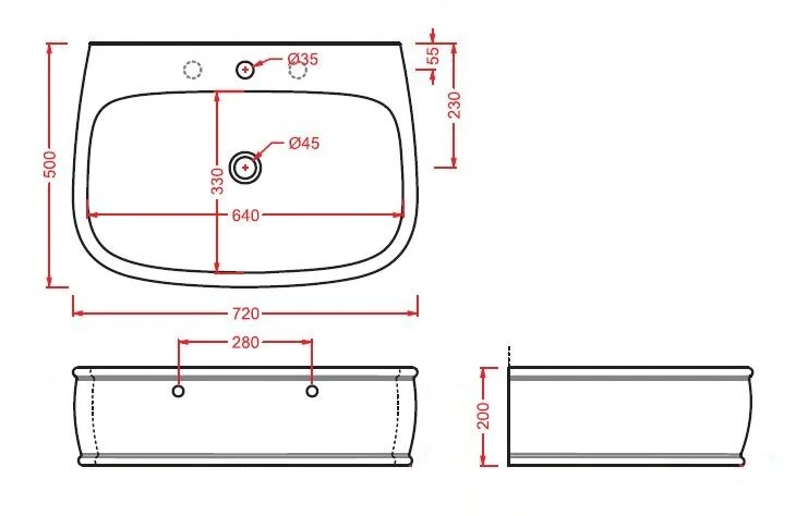 Раковина ArtCeram Azuley AZL003 03 00 черный