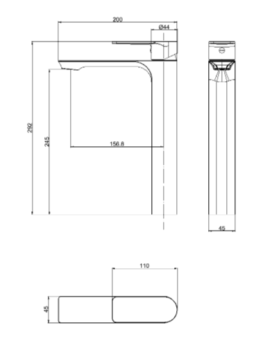 Смеситель для раковины beWash Purify BVMM0BH500 хром