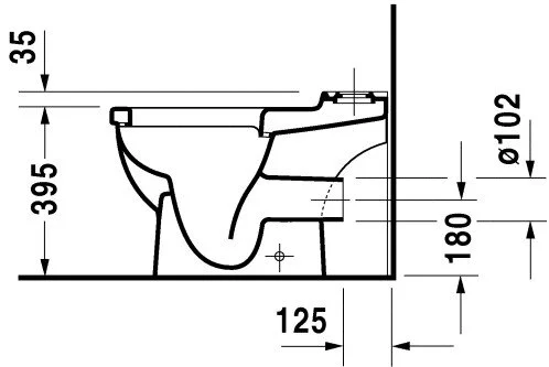 Напольный унитаз Duravit Starck 3 0126090000