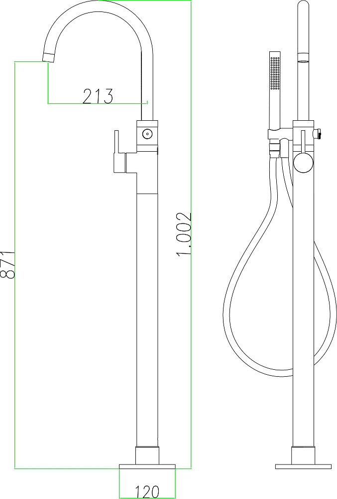 Смеситель Fiore Xenon 44CR5145 напольный