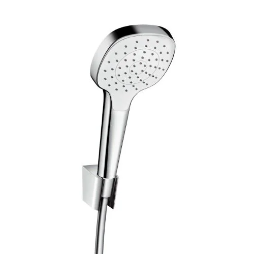 Душевой гарнитур Hansgrohe Croma Select E 1jet Port, 26412400, диск лейки 11 см, корпус хром, лицевая часть белая, 1 режим струи