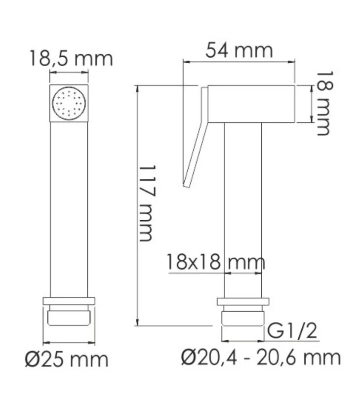 Душ гигиенический WasserKRAFT Glan 6600 А66096 черный