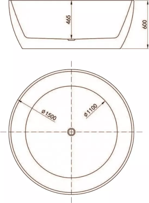 Акриловая ванна BelBagno 150 см BB204-1500, белый