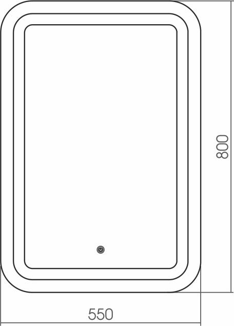 Зеркало 55 см Aquanika Future AQF5580RU22, белый