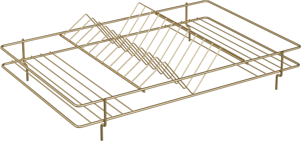Сушилка Domaci Феррара D666-04 47х31 см, для посуды, золото поталь
