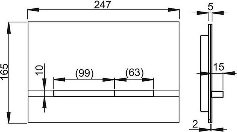 Кнопка смыва AlcaPlast Flat STRIPE-GL1204 чёрный