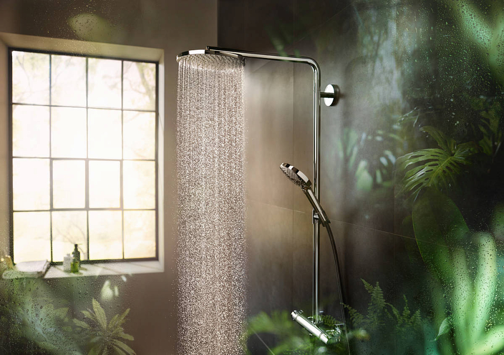 Душевая стойка Hansgrohe Raindance Select Showerpipe S 240 1jet PowderRain 27633000, хром