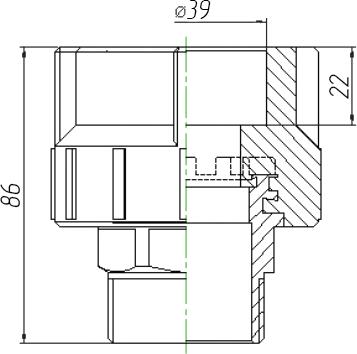 Муфта Kalde 3222-nmo-401a06 40х1 1/4"