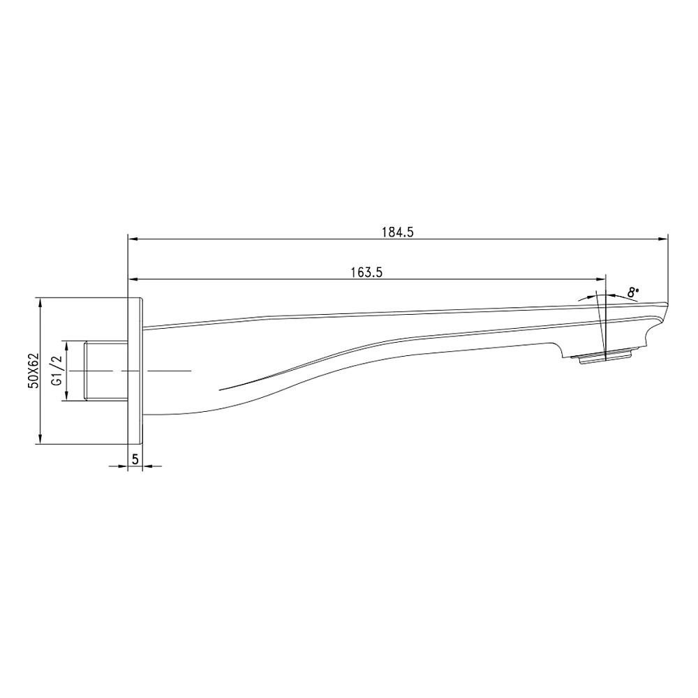 Излив Lemark LM5981CW хром, белый