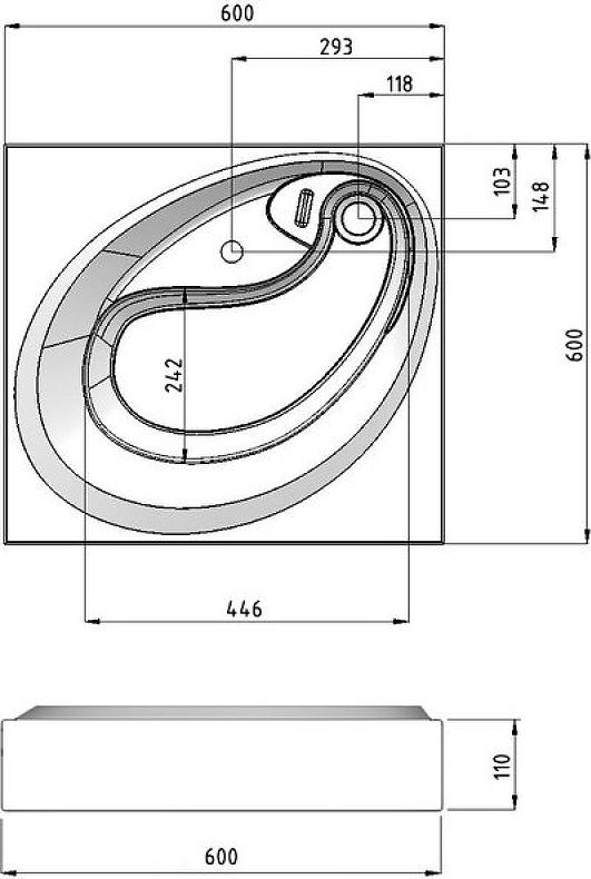 Раковина подвесная Madera Ameli 4627173210416, белая