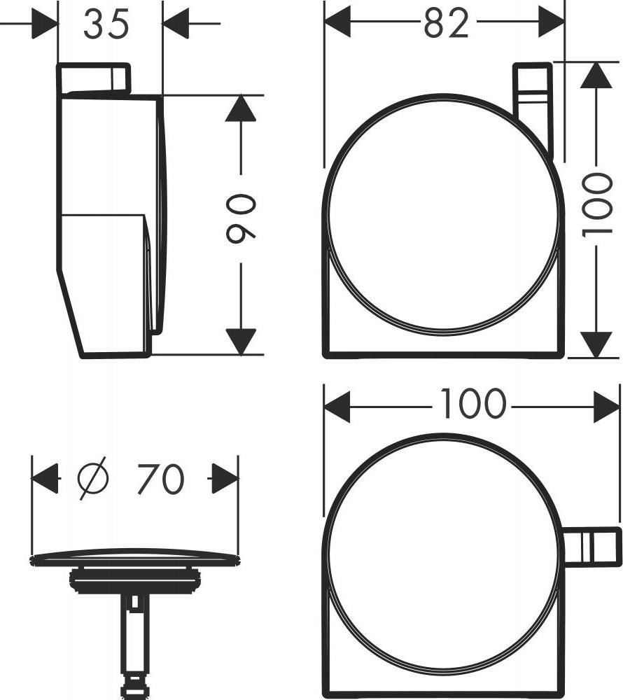 Внешняя часть излива Hansgrohe Exafill S 58117670, матовый черный