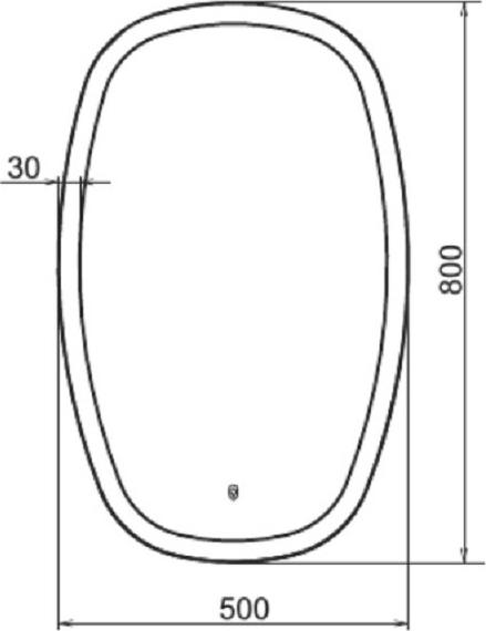 Зеркало Comforty Космея 50 00-00001263 с подсветкой и сенсорным выключателем