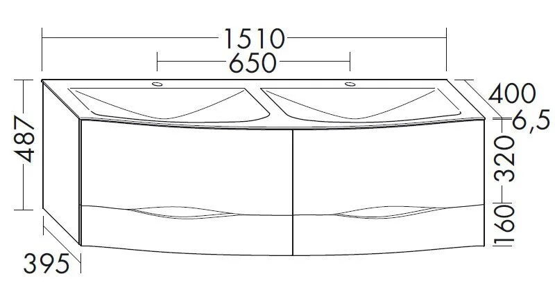 Тумба под раковину Burgbad Sinea SFFQ151 F2800 G0167 C0001*1 белый