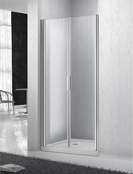 Душевая дверь в нишу BelBagno SELA-B-2-115-Ch-Cr стекло рифленое шиншилла