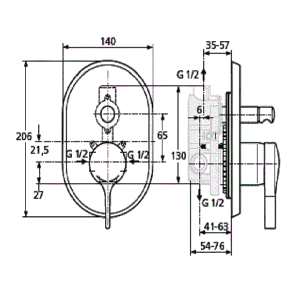 Смеситель для душа Ideal Standard Melange A4276AA, хром