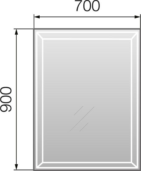 Зеркало 1MarKa Classic 2 70 С подсветкой