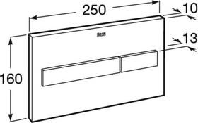 Кнопка смыва Roca PL-7 890088308 чёрный глянец