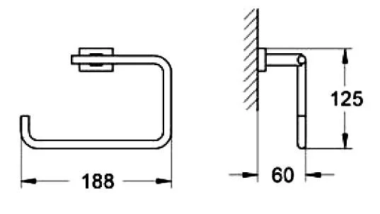 Полотенцедержатель Grohe Essentials Cube 40510000 хром