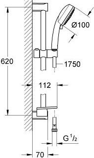 Душевой гарнитур Grohe New Tempesta Cosmopolitan 27576001